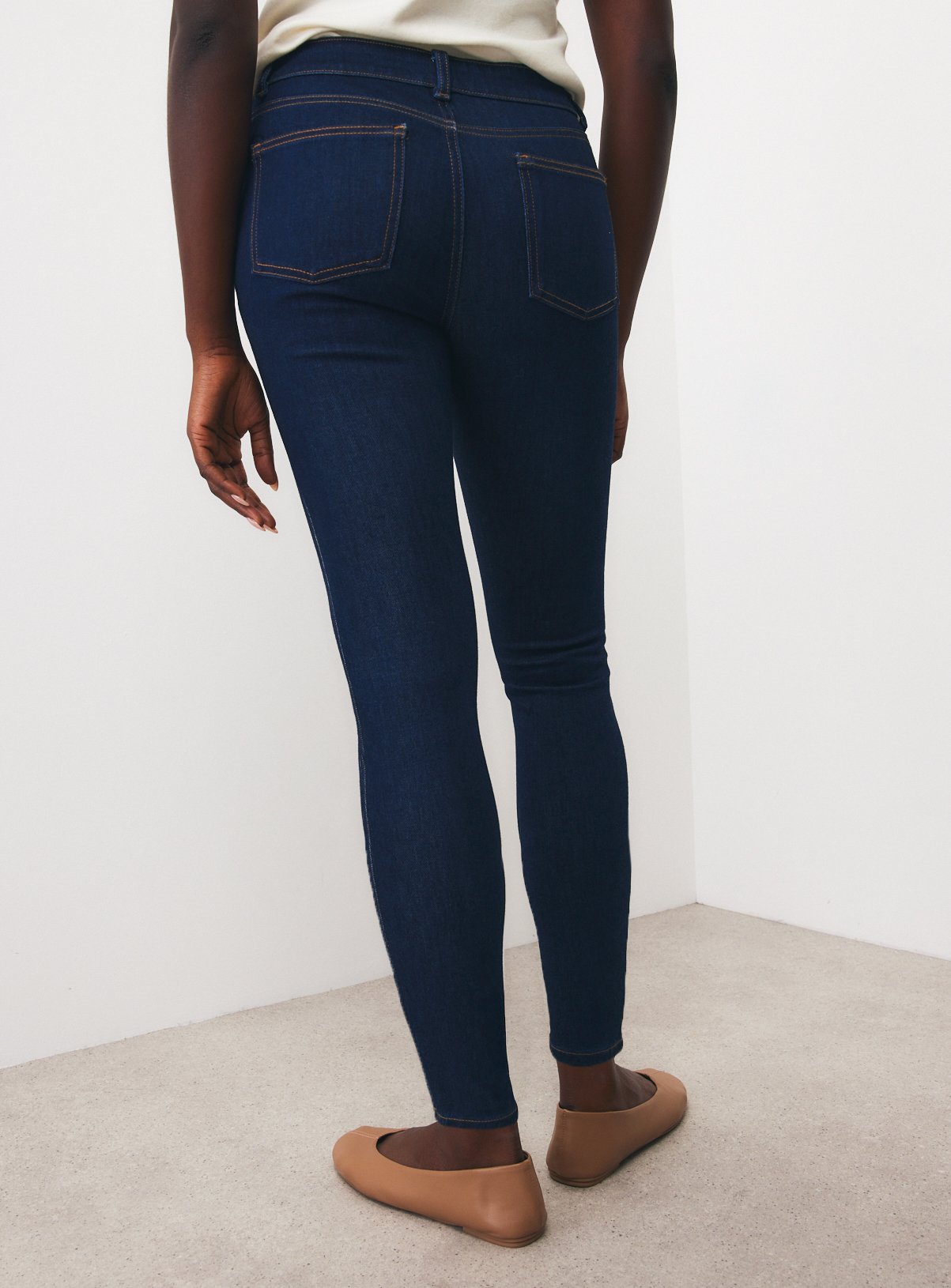 Dark Denim Mid Rise Skinny Jeans 16S - Image 4 thumbnail
